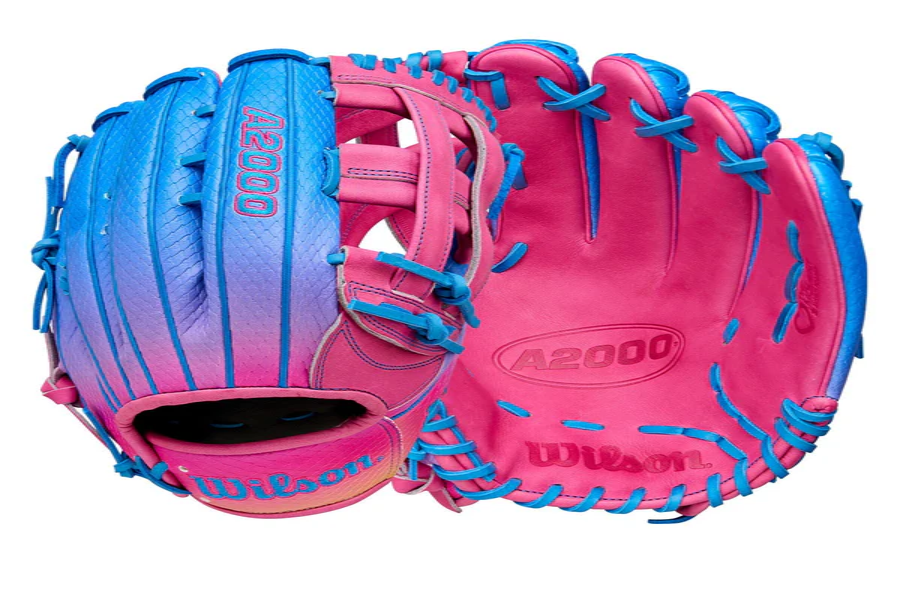 Blue And Pink Baseball Glove