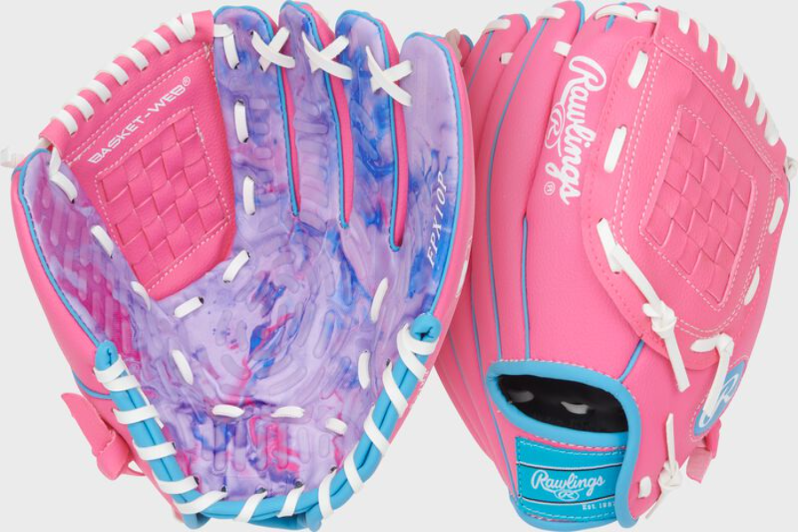 Blue And Pink Baseball Glove